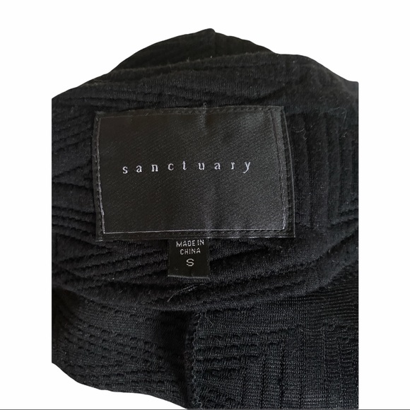 Sanctuary Black Quilted Moto Jacket with Zip & Vegan Leather Details/Small/EUC!! - Picture 5 of 6